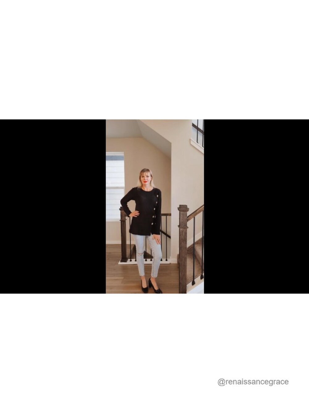 Womens Long Sleeve Crew Neck Lightweight Sweater Loose Casual Tunic Top - Picture 6 of 6